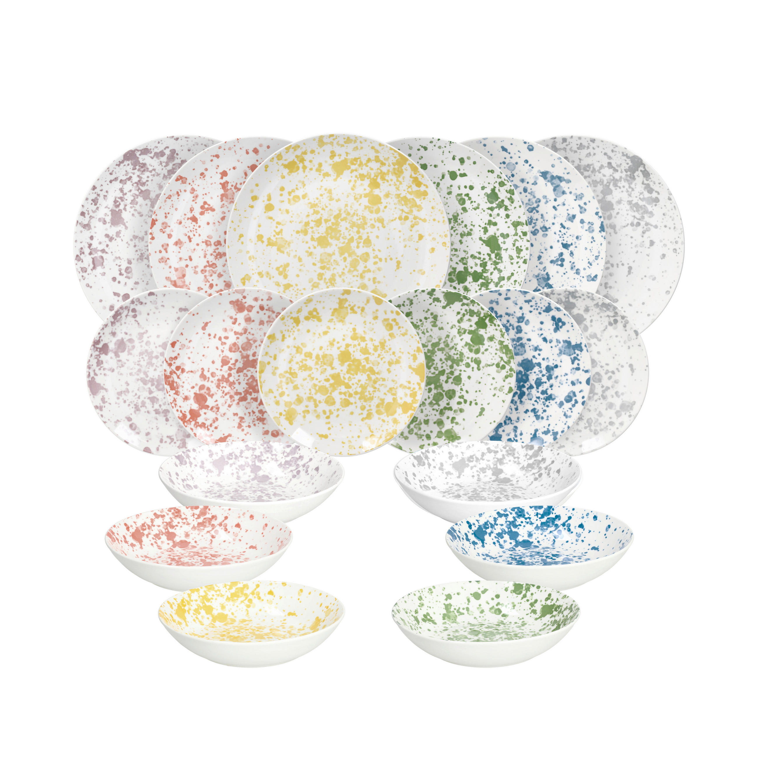 Kombiservice Apulia Keramik 6 Personen Multicolor