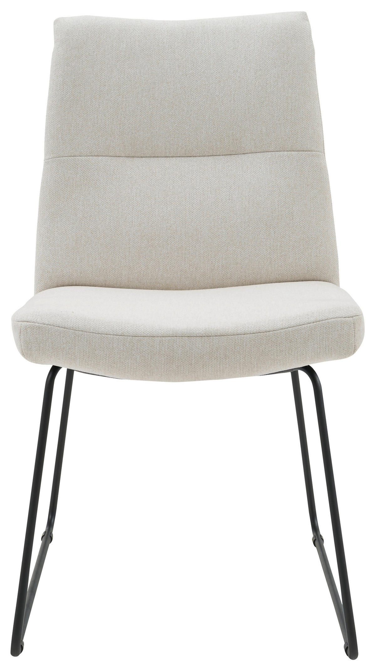 STUHL - Beige/Schwarz, Design, Textil/Metall (50/90/68cm) - Valnatura