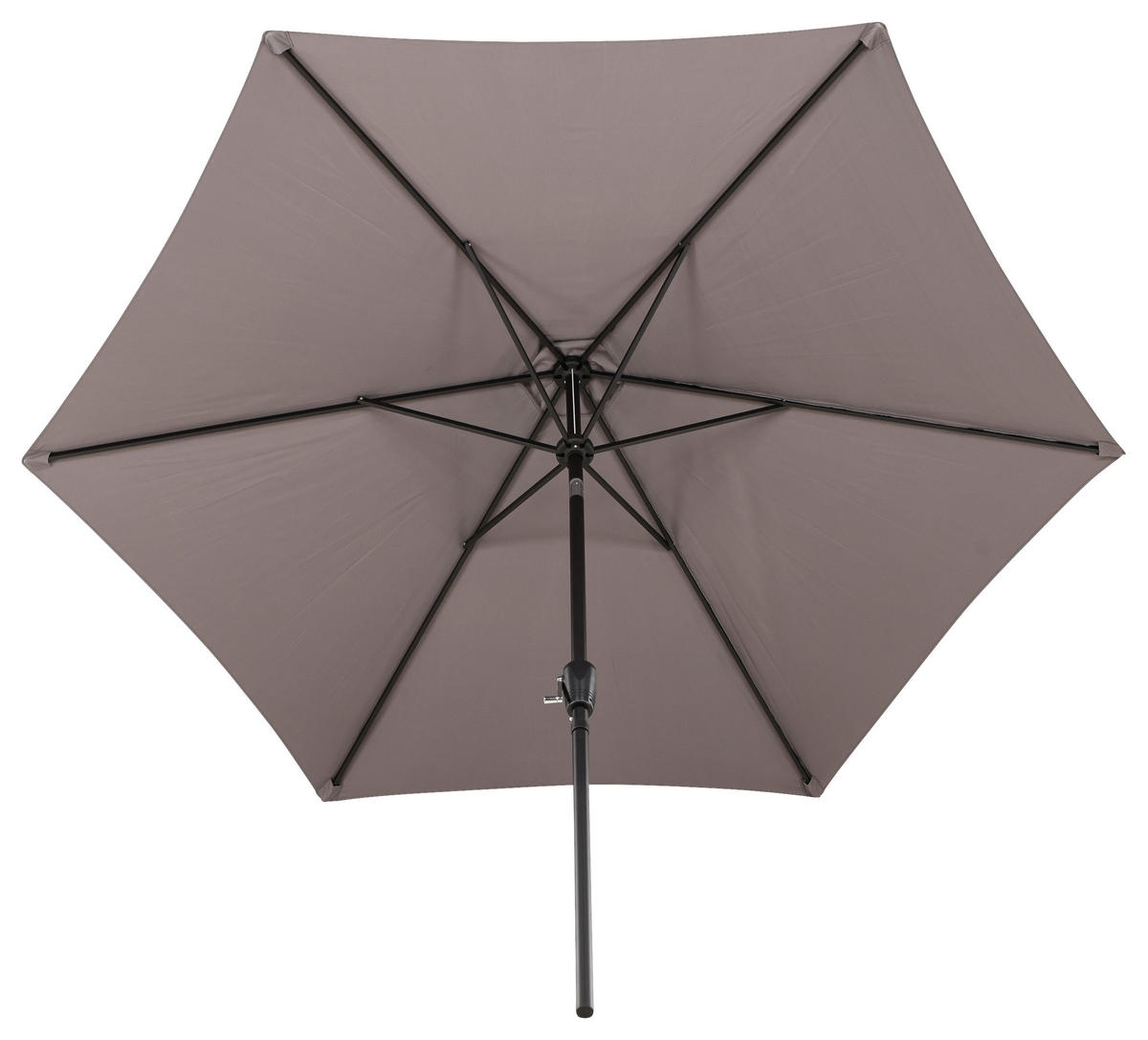 SONNENSCHIRM 300 cm  - Grau, KONVENTIONELL, Textil/Metall (300/300cm) - Gardenson