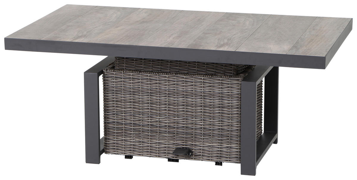 LOUNGEGARNITUR 3-teilig   219/88/219 cm Aluminium  - Grau, Basics, Keramik/Kunststoff (219/88/219cm) - Siena Garden
