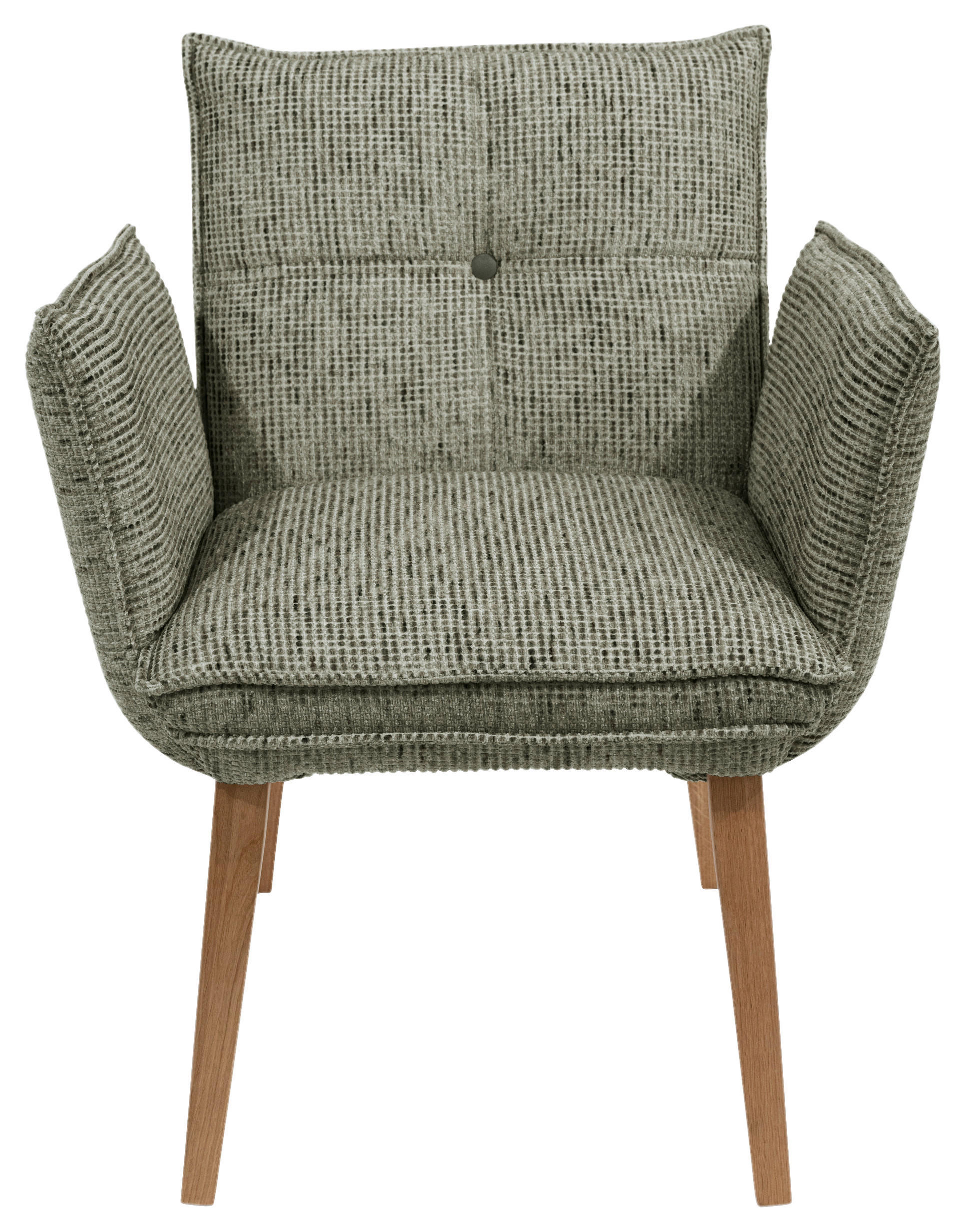 ARMLEHNSTUHL  in Chenille  - Eichefarben/Grün, KONVENTIONELL, Holz/Textil (72/86/65cm) - Valdera