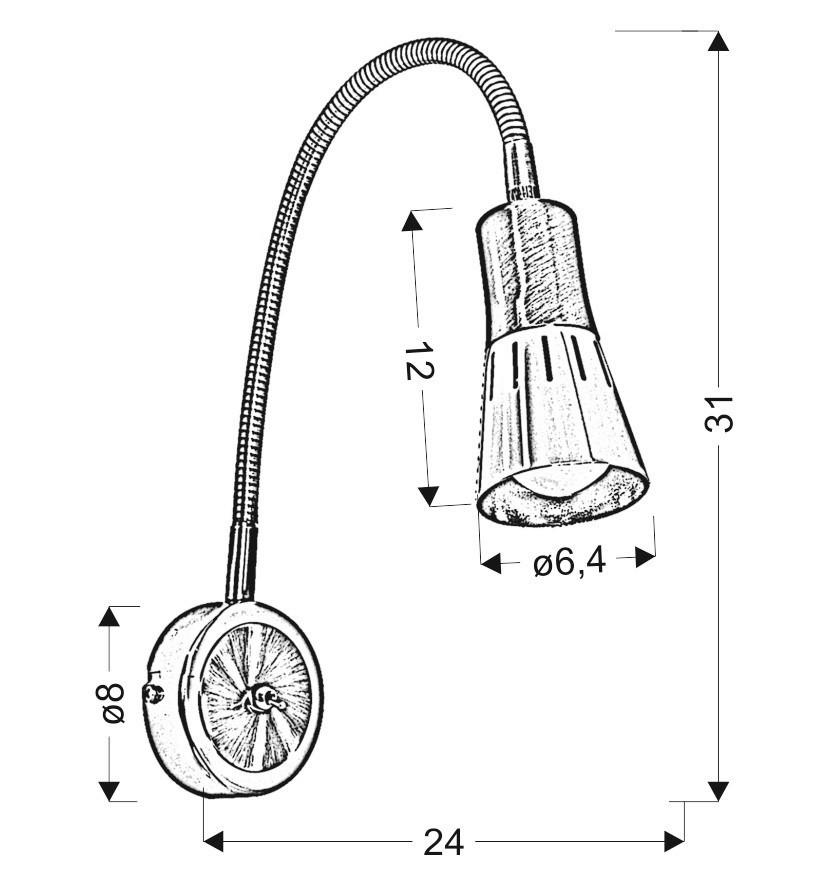 WANDLEUCHTE 31/24/8 cm   - Basics, Metall (31/24/8cm)