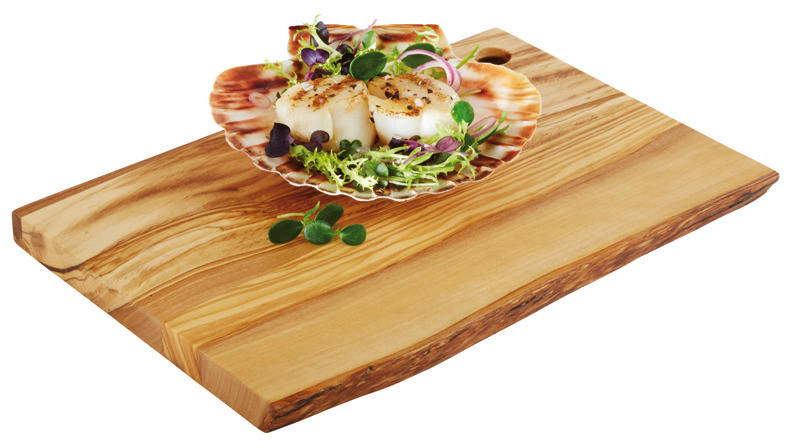 XXXLutz Servierbrett Olive Karamell 17x1.5x25 cm