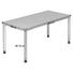 SCHREIBTISCH - Eichefarben/Silberfarben, KONVENTIONELL, Holzwerkstoff/Metall (160/68 (76)/80cm) SCHREIBTISCH - Eichefarben/Silberfarben, KONVENTIONELL, Holzwerkstoff/Metall (160/68 (76)/80cm)