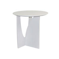 BEISTELLTISCH 50/50/51 cm furniert Weiß rund  - Weiß, Design, Holzwerkstoff (50/50/51cm) - MID.YOU