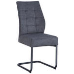 SCHWINGSTUHL  in Eisen Webstoff  - Anthrazit/Schwarz, Design, Textil/Metall (44/97/61cm) - Hom`in
