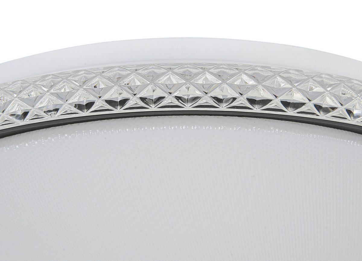 DECKENLEUCHTE  40/6 cm    - Transparent/Schwarz, Trend, Kunststoff/Metall (40/6cm) - Novel