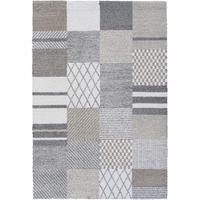 WEBTEPPICH Wohnzimmer 80/150 cm Mehari Creme, Grau, Dunkelgrau rechteckig  - Dunkelgrau/Creme, KONVENTIONELL, Kunststoff/Textil (80/150cm) - Novel