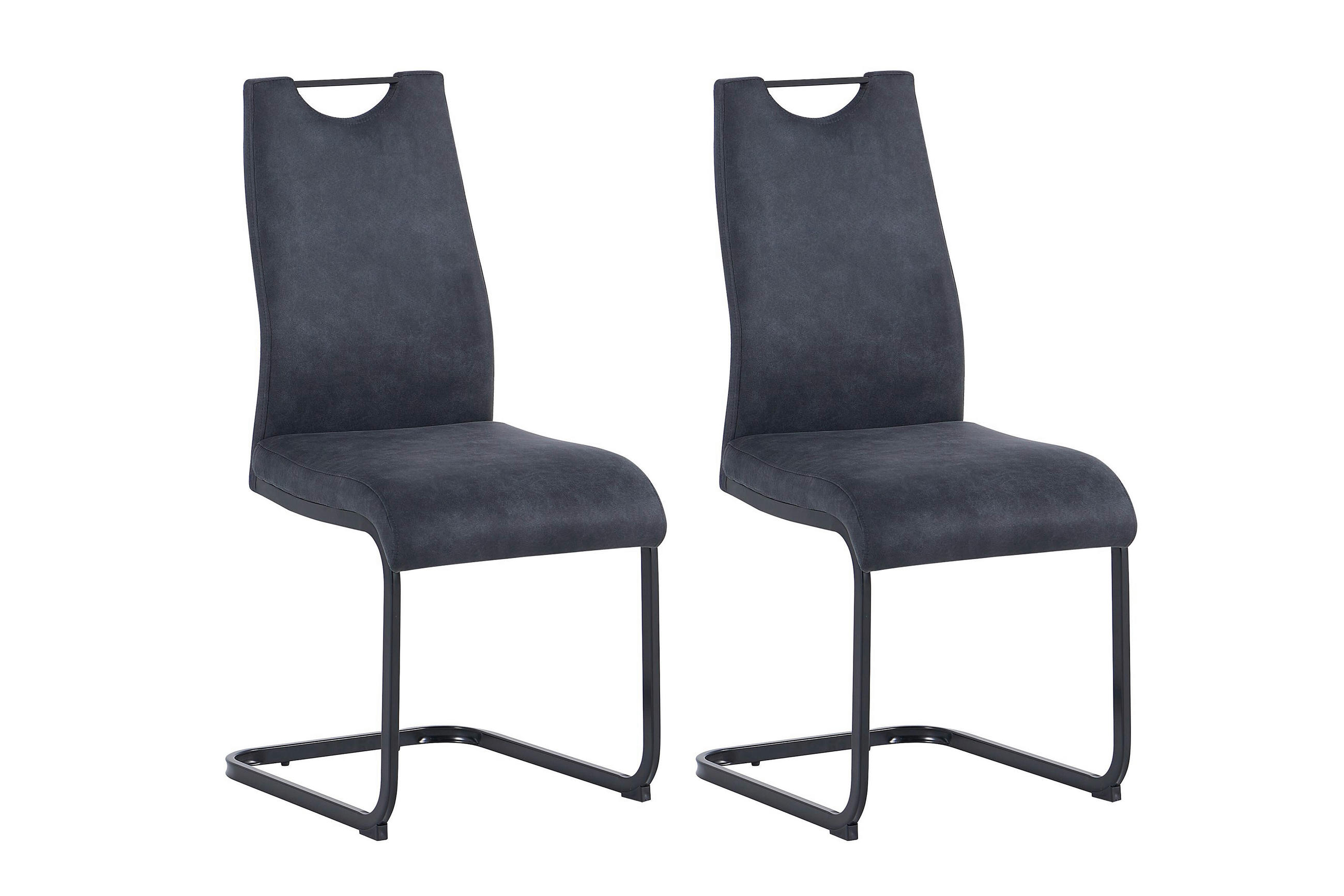 Mid.you Schwingstuhl-Set Capri Anthrazit 44x88x55 cm