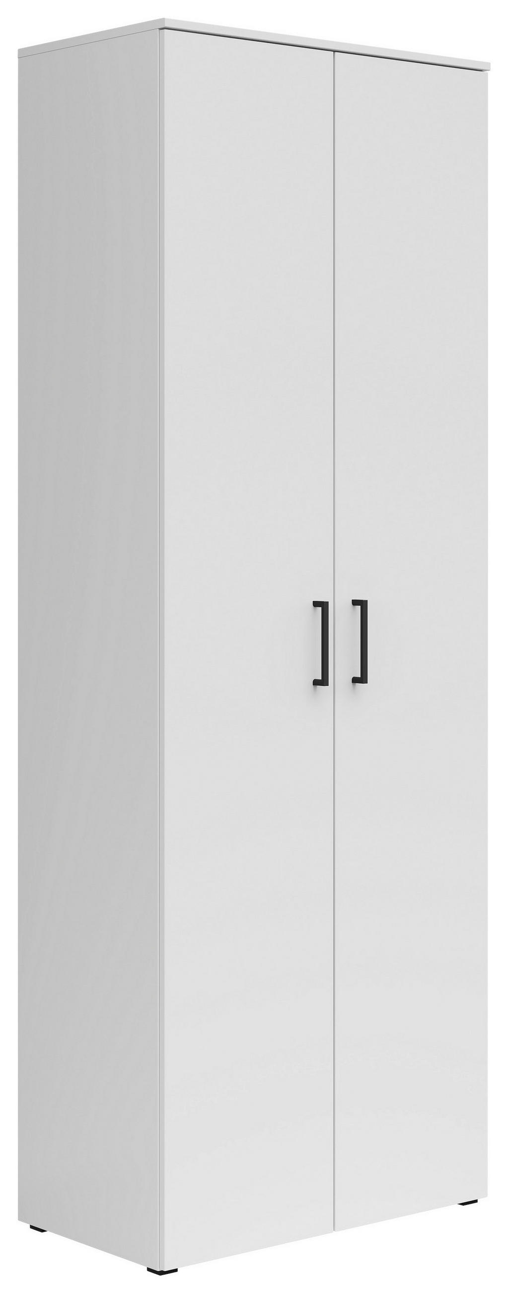 MEHRZWECKSCHRANK 70/195/40 cm  in Weiß  - Anthrazit/Schwarz, MODERN, Holzwerkstoff/Kunststoff (70/195/40cm) - Carryhome