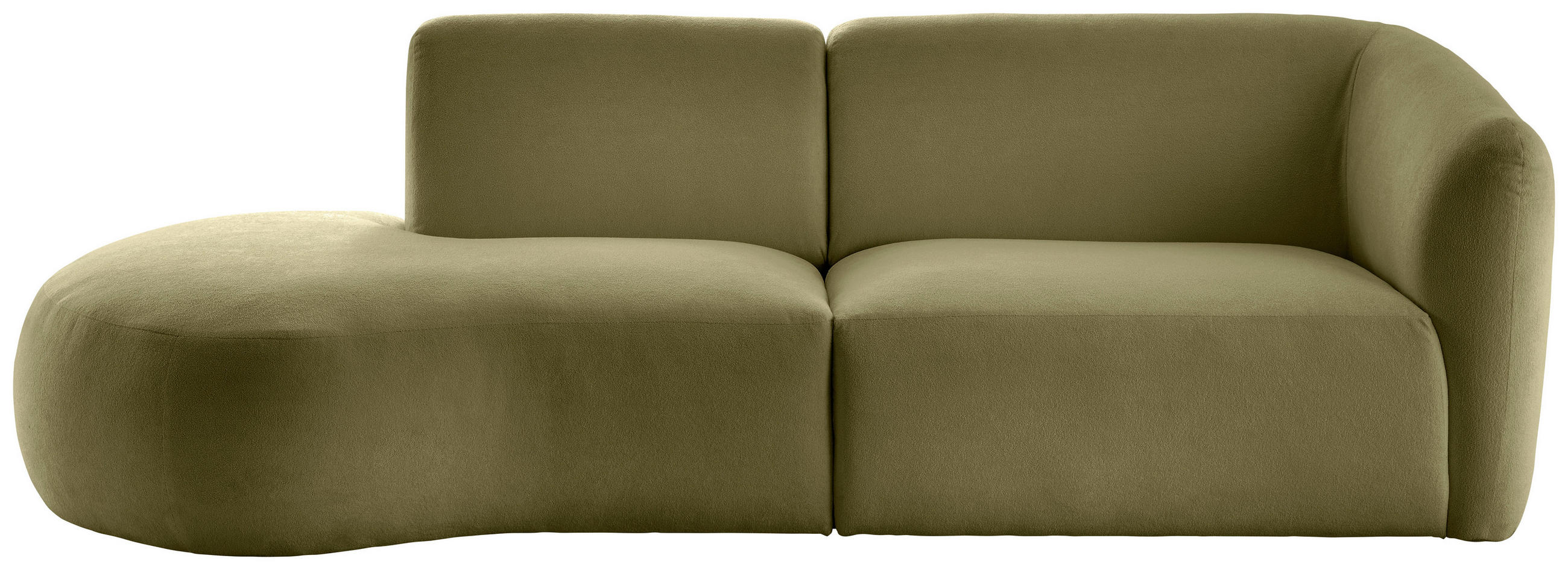 ECKSOFA in Mikrofaser Grün - Schwarz/Grün, Modern, Kunststoff/Textil (238/107cm) - Livetastic