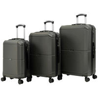 REISEKOFFERSET Anthrazit 3-teilig  - Anthrazit, Design, Kunststoff (48,5/76/30cm) - Novel