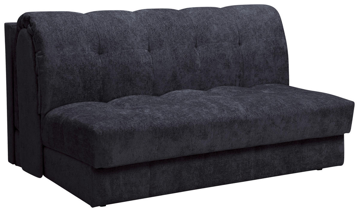 SCHLAFSOFA  mit Stoffauswahl, Schlafen auf Sitzhöhe Chenille Anthrazit  - Anthrazit/Schwarz, KONVENTIONELL, Kunststoff/Textil (166/93/106cm) - home24