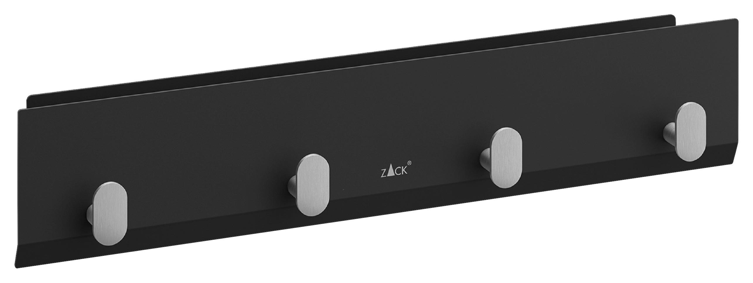 SCHLÜSSELBOARD Schwarz, Edelstahlfarben  - Edelstahlfarben/Schwarz, MODERN, Metall (2,5/16,1/5,6cm) - Zack