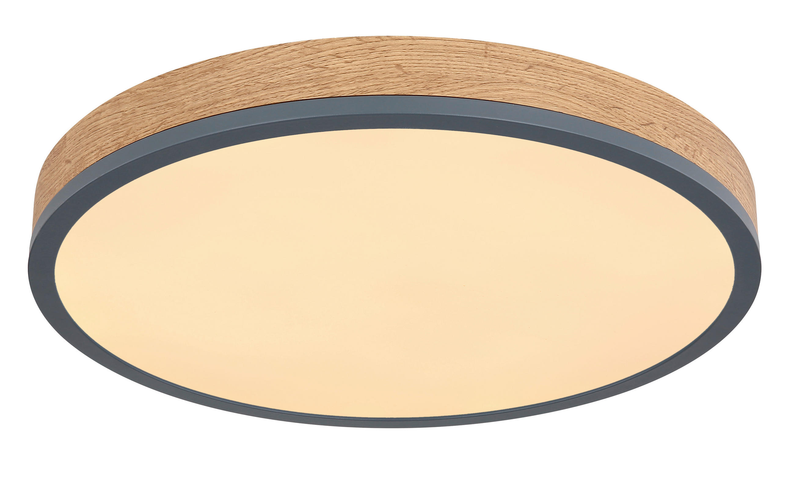 STROPNÍ LED SVÍTIDLO, 45/45/8,5 cm - opál/barvy grafitu, Basics, kov/kompozitní dřevo (45/45/8,5cm) - Globo