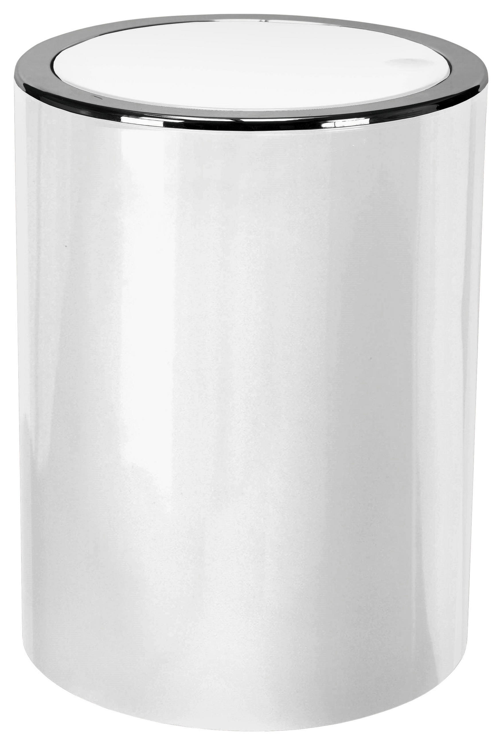 KOŠ NA KOSMETICKÉ POTŘEBY, 5 l - bílá/vysoce lesklá bílá, Basics, plast (19/24,5cm) - Kleine Wolke