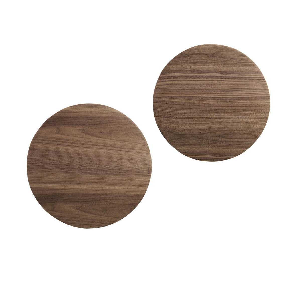 COUCHTISCHSET rund Walnussfarben  - Walnussfarben, Design, Holzwerkstoff (48-38/48-38/38-32cm) - Livetastic
