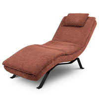 RELAXLIEGE Echtleder Beere  - Beere/Schwarz, Design, Leder/Metall (65/95/171cm) - Celina Home