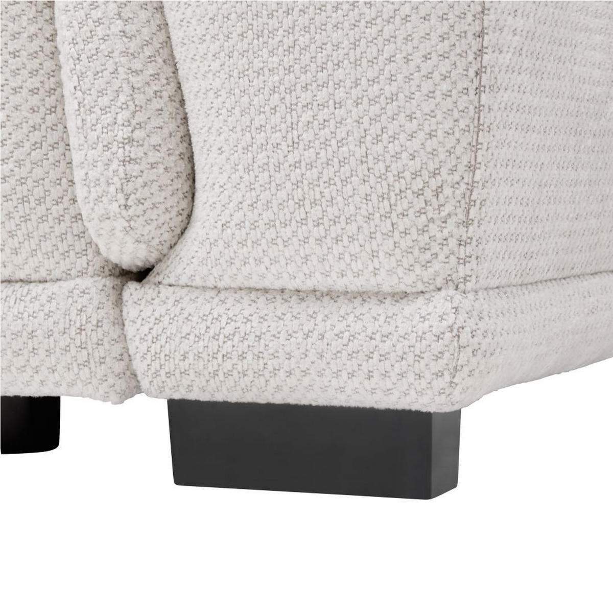 HÖRNSOFFA i chenille, vävt tyg gråvit  - gråvit/svart, Modern, textil/plast (206/283cm) - MID.YOU