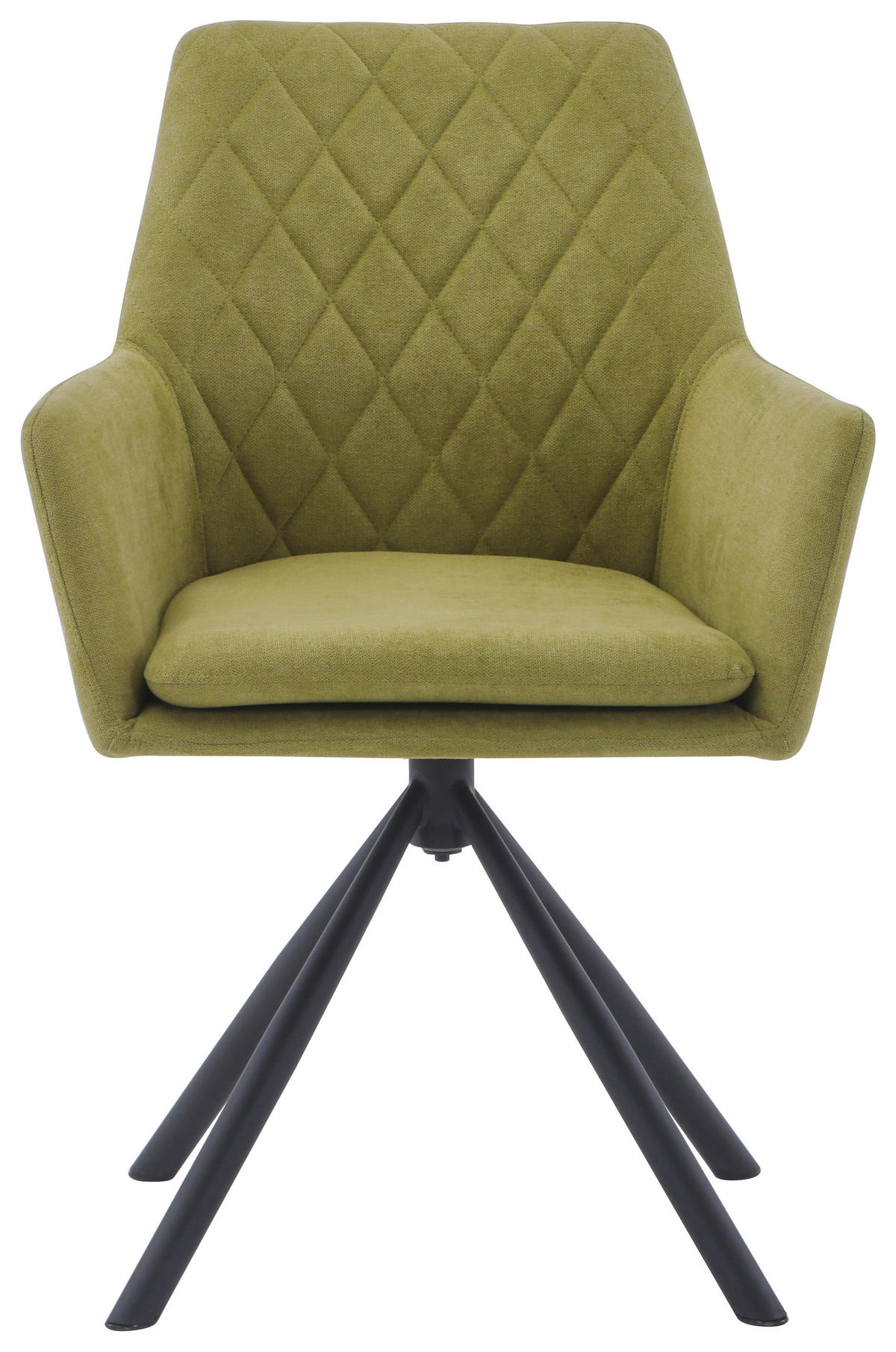 STOLIČKA S PODRÚČKAMI, železo, tkaná textília, zelená, čierna - čierna/zelená, Design, kov/textil (62/88/61cm) - Hom`in
