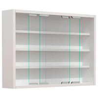 HÄNGEVITRINE in Weiß   - Silberfarben/Weiß, MODERN, Glas/Holzwerkstoff (57/40/10cm) - MID.YOU