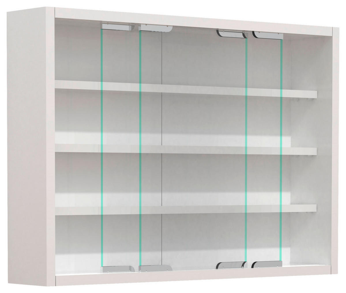 HÄNGEVITRINE in Weiß   - Silberfarben/Weiß, MODERN, Glas/Holzwerkstoff (57/40/10cm) - MID.YOU