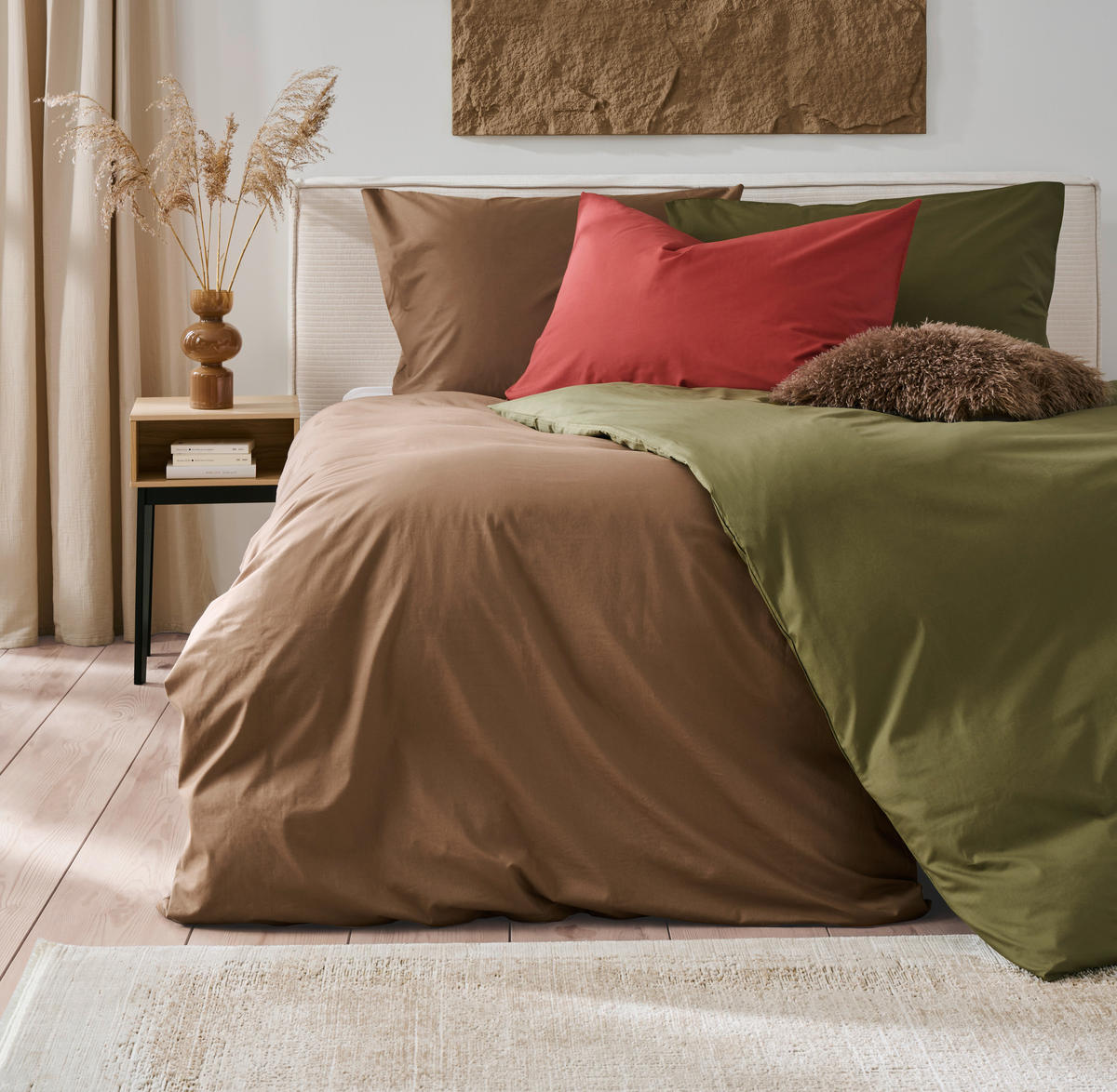 BETTWÄSCHE 2-teilig Renforcé 140/200 cm  - Rot, Basics, Textil (140/200cm) - Esposa