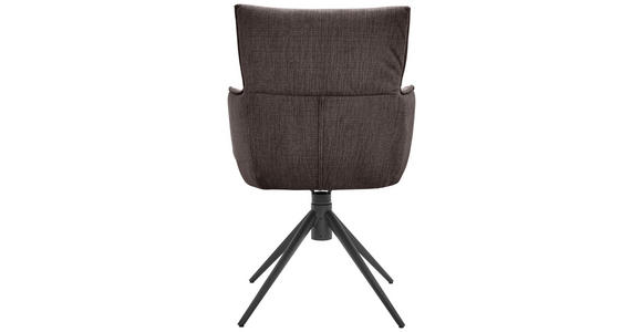 ARMLEHNSTUHL in Eisen Velours - Anthrazit/Schwarz, Design, Textil/Metall (58/91/62cm) - Dieter Knoll