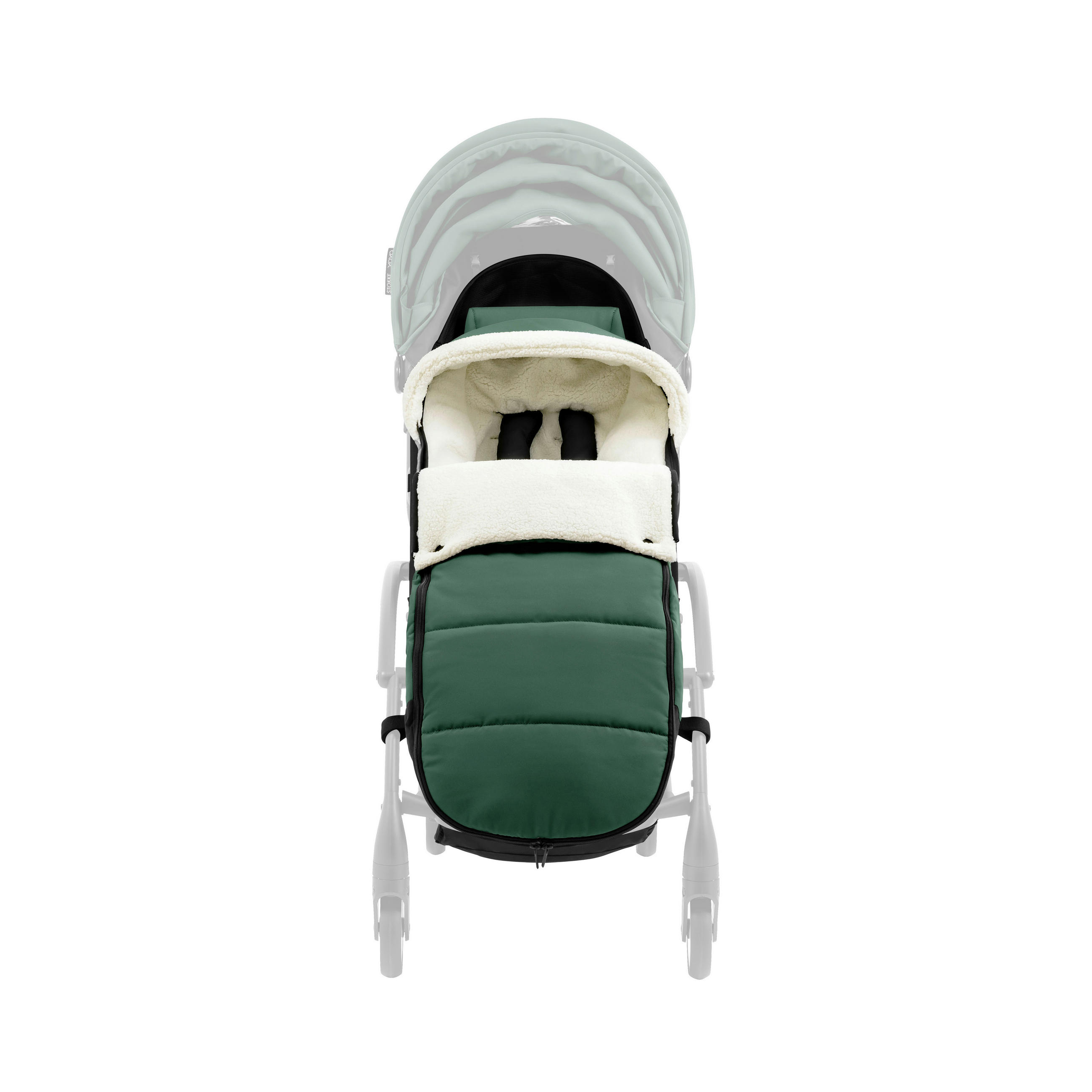 BUGGY-FUSSSACK  - Waldgrün, Basics, Textil (89/18,5/5cm) - Stokke
