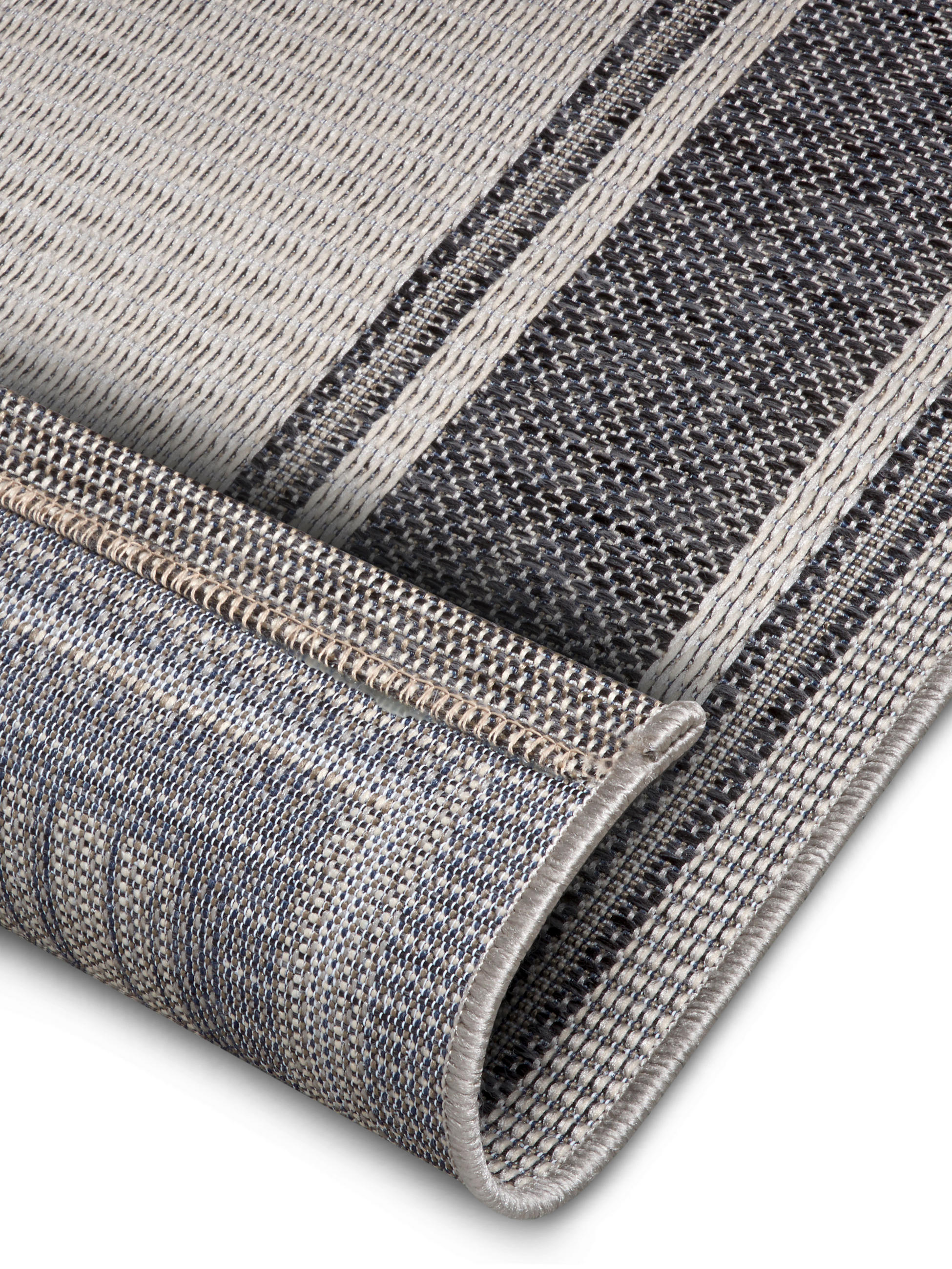 OUTDOORTEPPICH 63/120/120 cm Clyde Grau, Beige  - Beige/Grau, Design, Kunststoff/Textil (63/120/120cm) - Novel
