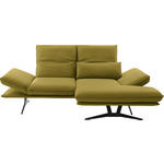 ECKSOFA  in Echtleder Hellgrün  210/130 cm  - Schwarz/Hellgrün, Design, Leder/Metall (210/130cm) - Dieter Knoll
