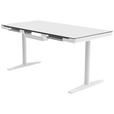 SCHREIBTISCH höhenverstellbar  - Weiß, Design, Holzwerkstoff/Kunststoff (160/80/73-118cm) - Novel