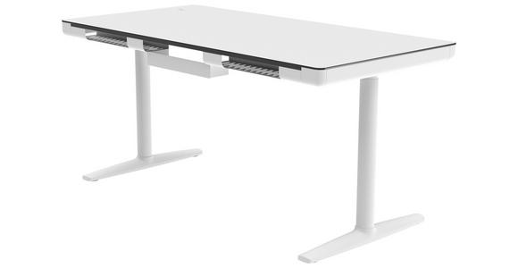SCHREIBTISCH höhenverstellbar - Weiß, Design, Holzwerkstoff/Kunststoff (160/80/73-118cm) - Novel
