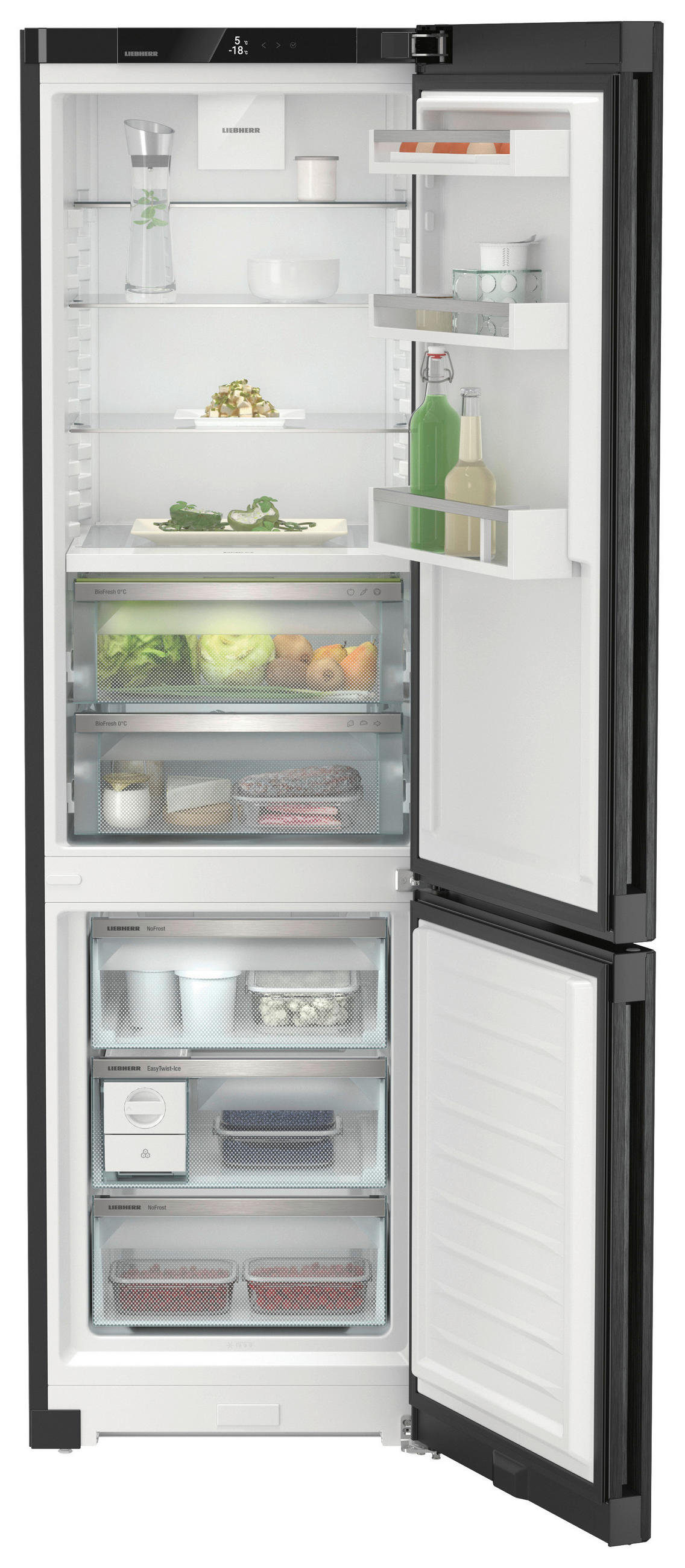 KÜHL-GEFRIER-KOMBINATION CBNbda 572i  - Schwarz, Basics, Kunststoff/Metall (59,7/201,5/67,5cm) - Liebherr