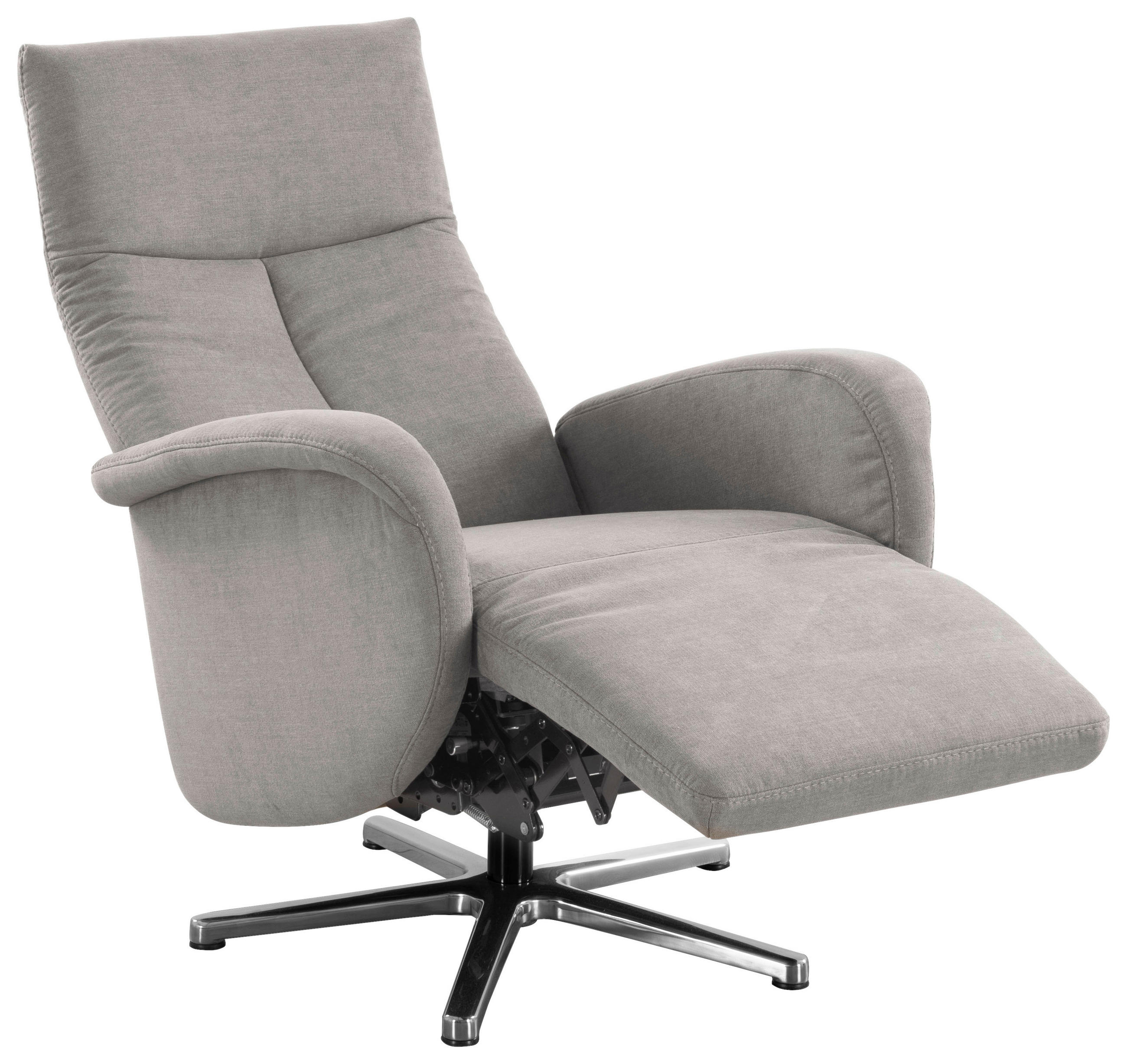 DREHSTUHL Flachgewebe Silberfarben  - Chromfarben/Silberfarben, KONVENTIONELL, Textil/Metall (75/112/82cm) - Sit & More