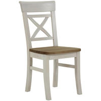 STUHL Weiß, Laugenfarbig Kiefer massiv  - Laugenfarbig/Weiß, ROMANTIK / LANDHAUS, Holz (45/94/43cm) - Boxxx