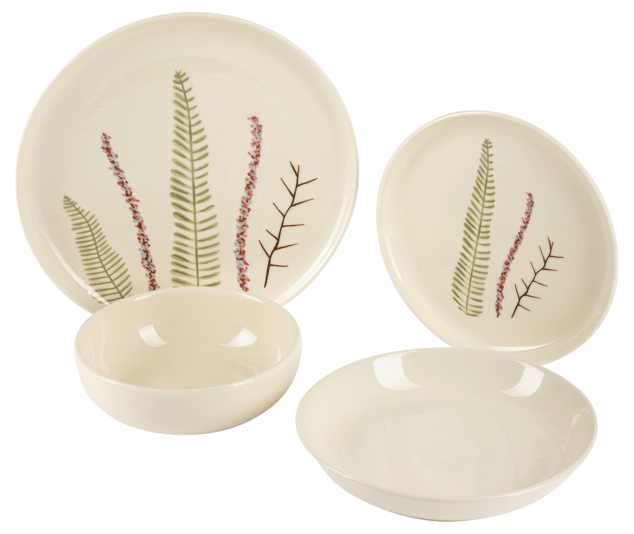 KOMBISERVICE 24-teilig  - Blau/Beige, LIFESTYLE, Keramik - Novel