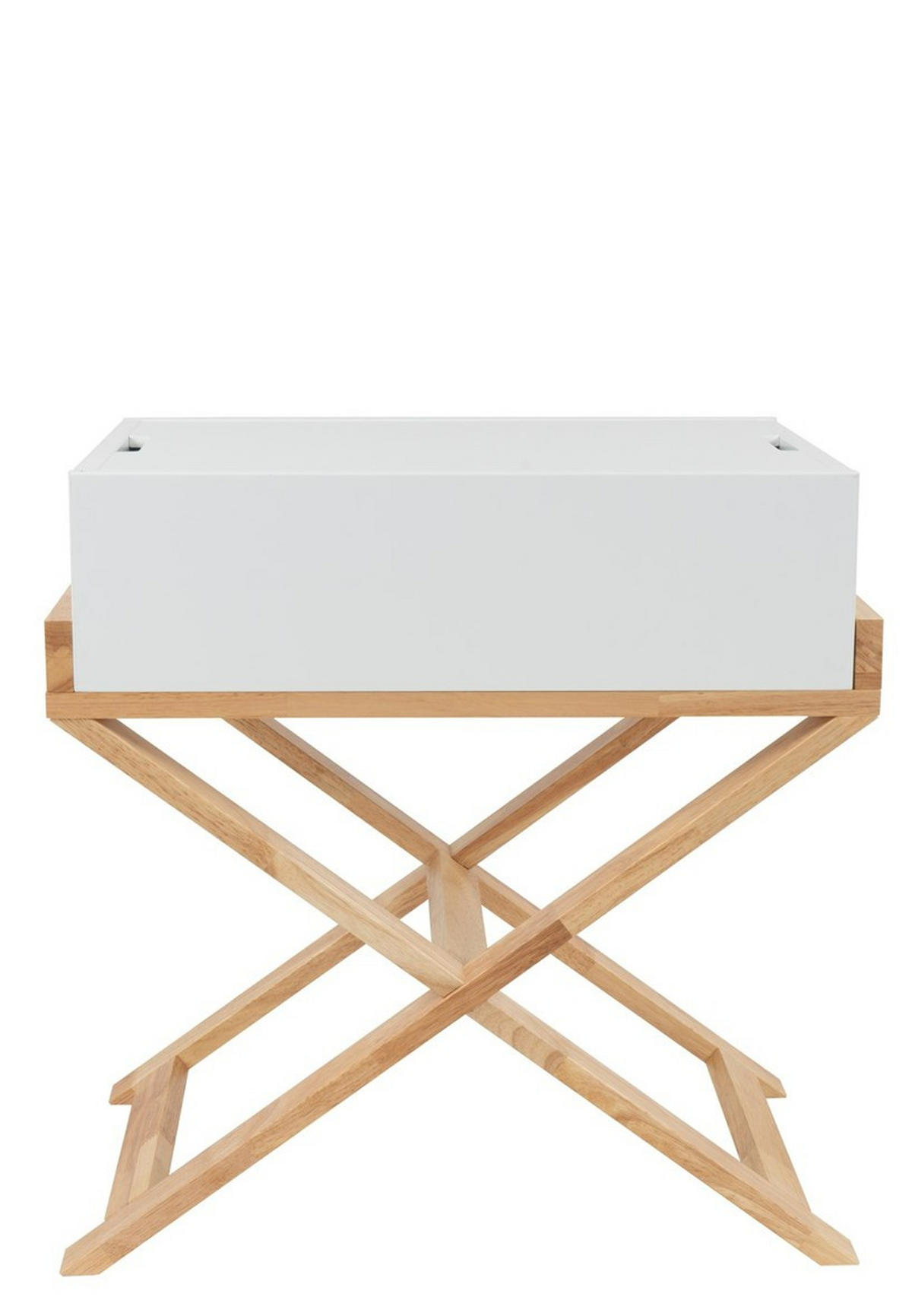 BEISTELLTISCH Kautschukholz Weiß  - Weiß, Design, Holz/Holzwerkstoff (56/58/34cm) - Kayoom