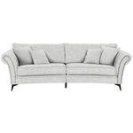 MEGASOFA  in Flachgewebe Beige  - Beige/Schwarz, ROMANTIK / LANDHAUS, Textil/Metall (273/79/125cm) - Landscape