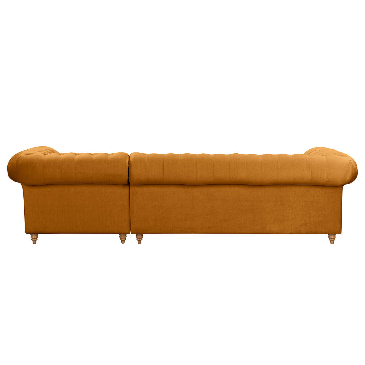 ECKSOFA Laura Bernsteinfarben Mikrofaser  - Bernsteinfarben/Creme, Design, Holz/Textil (284/182cm) - P & B