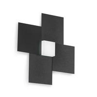 LED-WANDLEUCHTE Creo 28/6,5/28 cm  - Schwarz/Weiß, Design, Kunststoff/Metall (28/6,5/28cm) - Grossmann