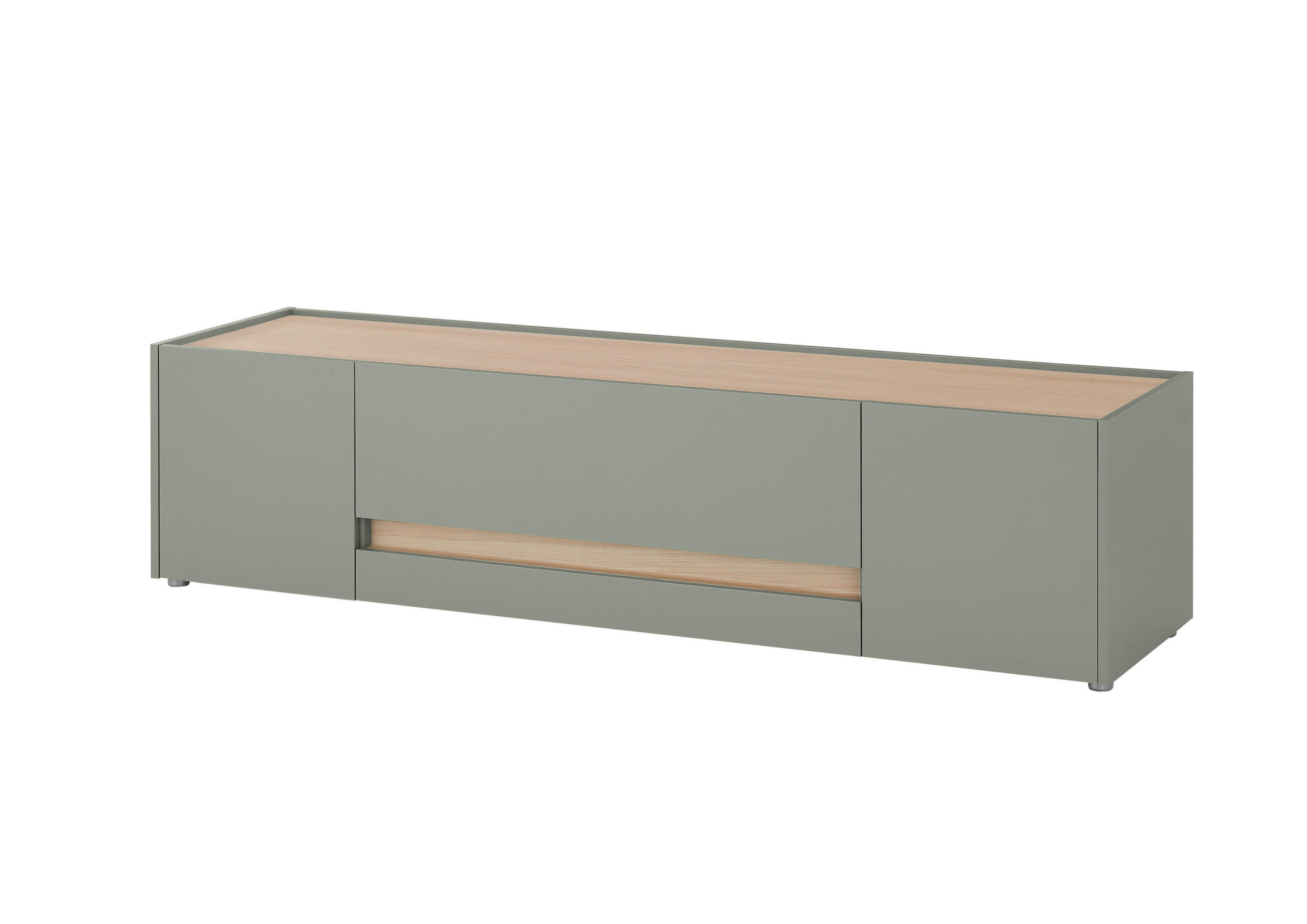 LOWBOARD  170/42/45 cm 2 Schublade(n) Beimöbel erhältlich, stehend  - Eichefarben/Schwarz, Design, Holzwerkstoff/Kunststoff (170/42/45cm) - Modante