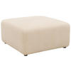 HOCKER Mikrofaser Creme  - Creme/Schwarz, Design, Kunststoff/Textil (85/42/85cm) - MID.YOU