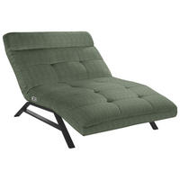 RELAXLIEGE in Cord Olivgrün  - Schwarz/Olivgrün, Design, Textil/Metall (120/54-113/158-198cm) - Pure Home Lifestyle