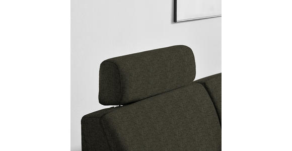 ECKSOFA in Webstoff Dunkelgrün  - Dunkelgrün/Schwarz, KONVENTIONELL, Kunststoff/Textil (224/165cm) - Xora