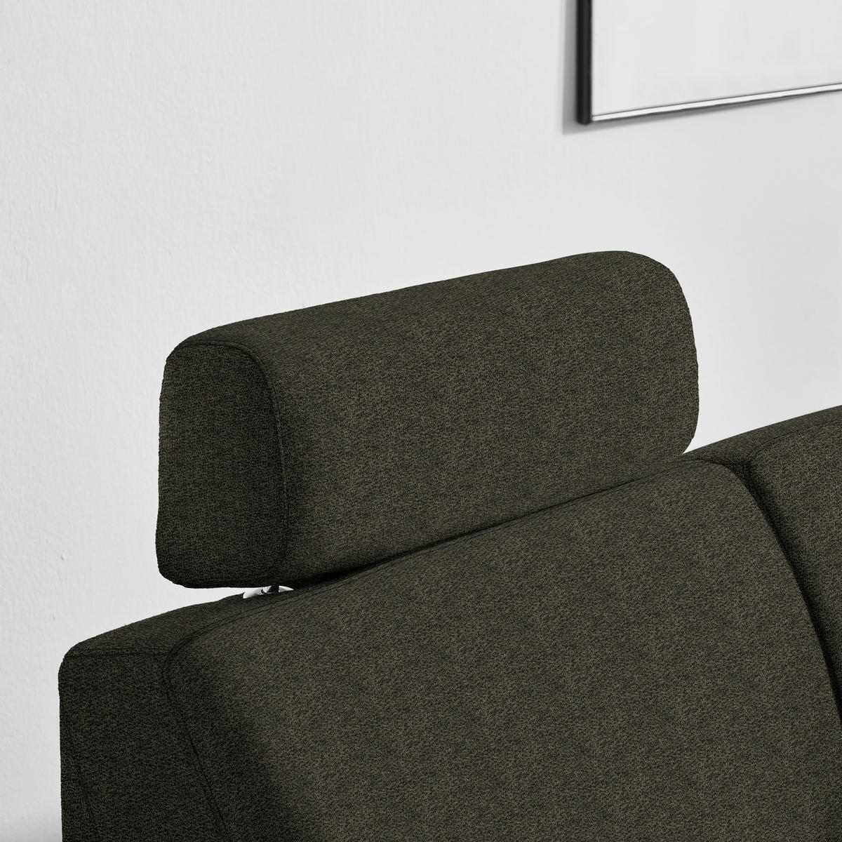 ECKSOFA in Webstoff Dunkelgrün  224/165 cm  - Dunkelgrün/Schwarz, KONVENTIONELL, Kunststoff/Textil (224/165cm) - Xora