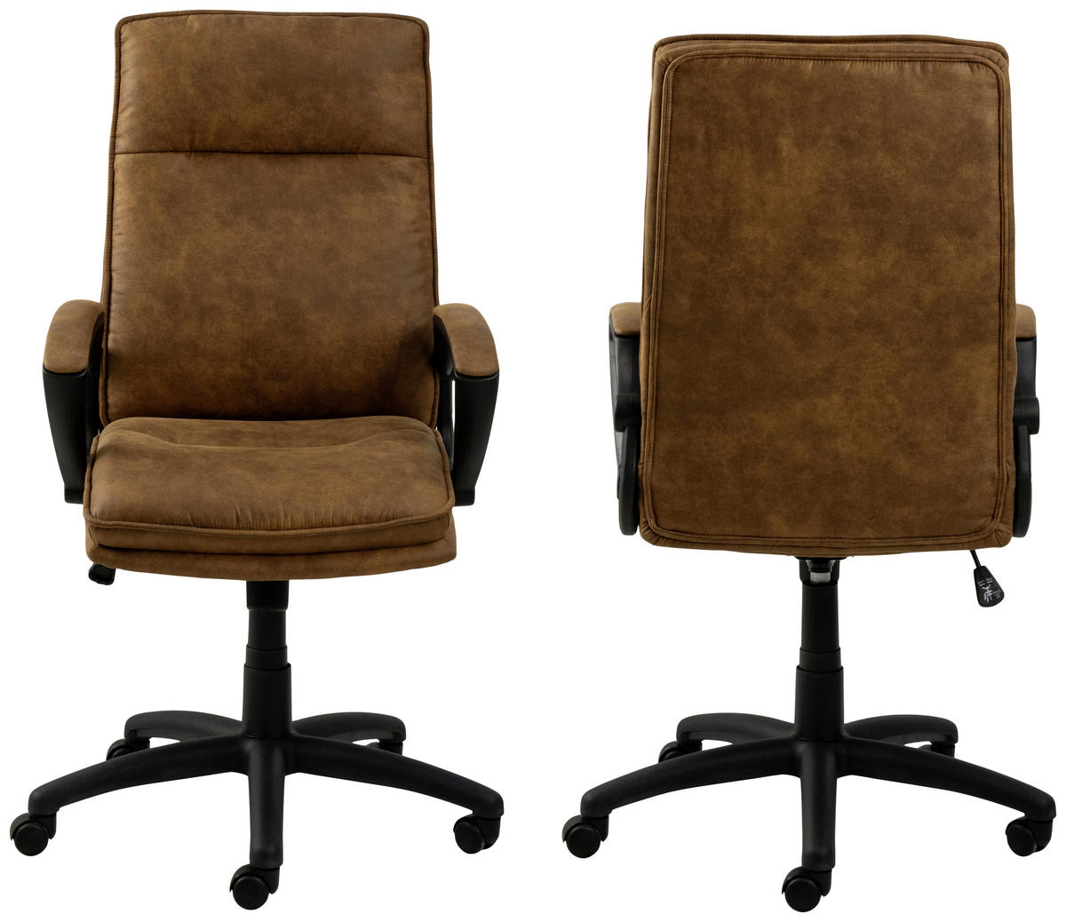 DREHSTUHL Schwarz, Hellbraun  - Hellbraun/Schwarz, Trend, Kunststoff/Textil (67/115/69,5cm) - MID.YOU