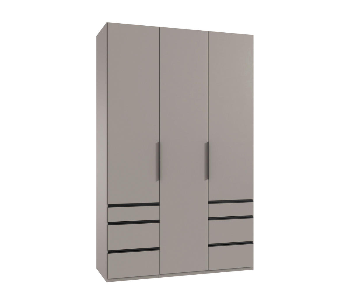 DREHTÜRENSCHRANK  in Sahara  - Schwarz/Sahara, MODERN, Holzwerkstoff/Metall (150/216/58cm) - MID.YOU