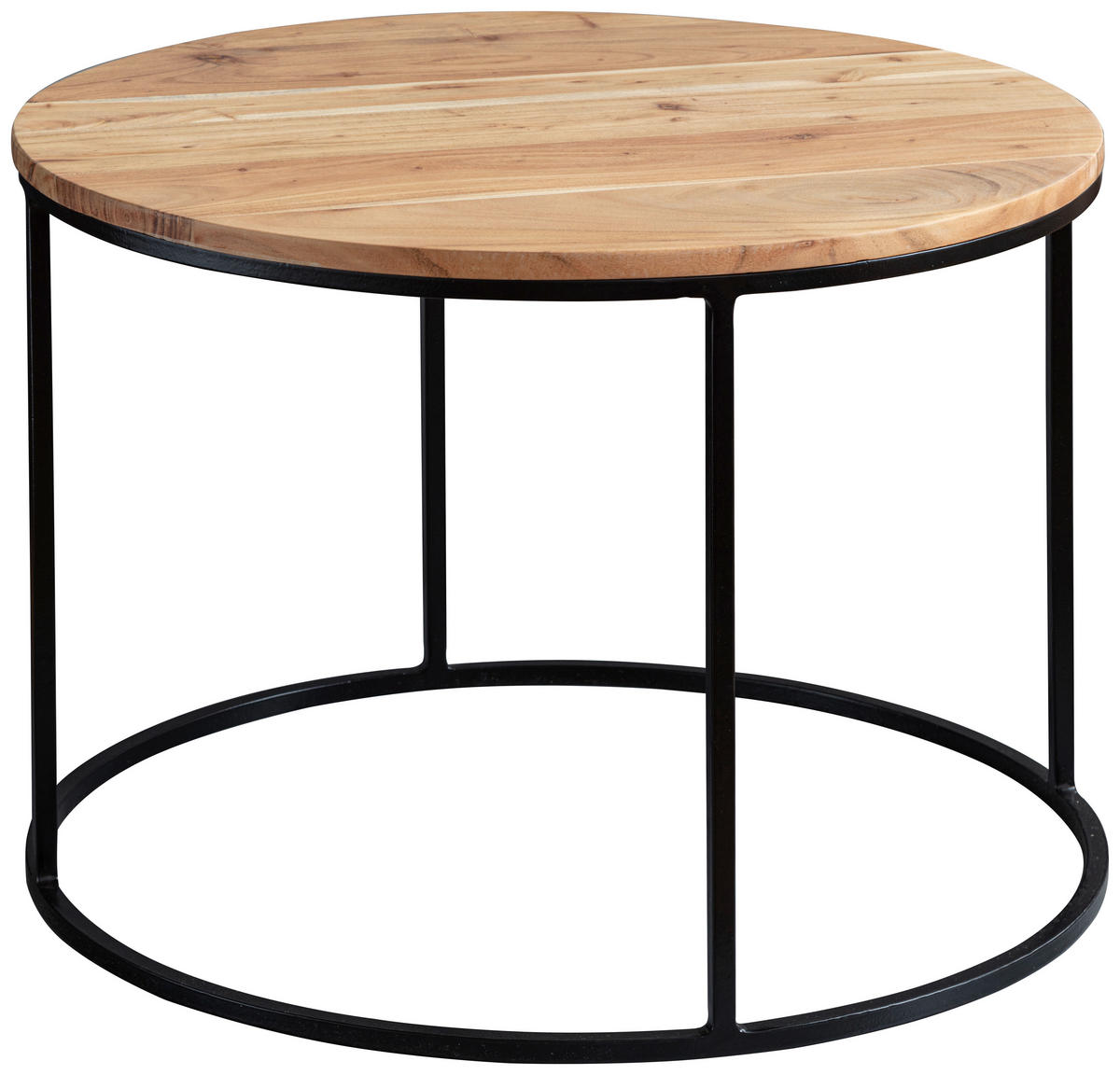 COUCHTISCH in Holz 60/60/43 cm  - Schwarz/Akaziefarben, Modern, Holz/Metall (60/60/43cm) - MID.YOU