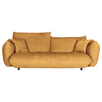 BIG SOFFA i plysch orange  - orange/svart, Klassisk, textil/plast (240/78/107cm) - MID.YOU
